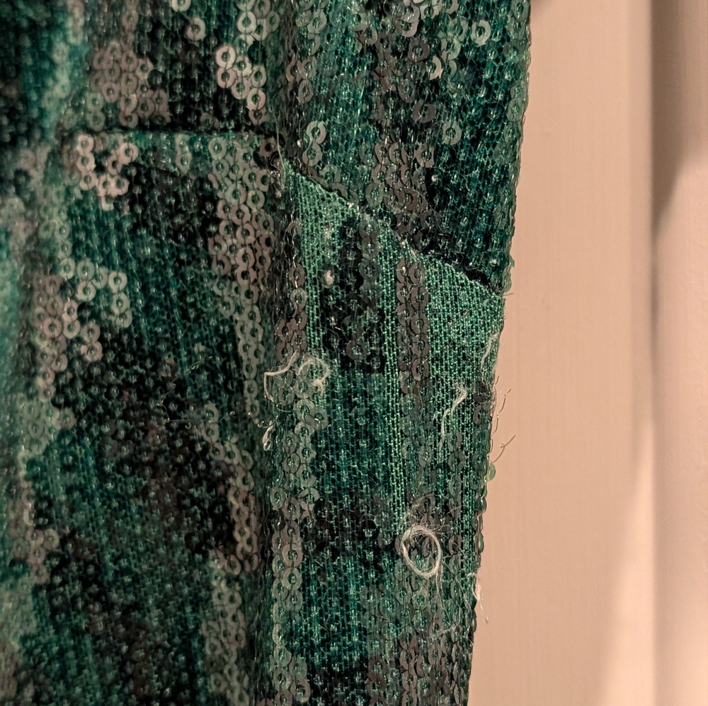 The Wof Gang Green Sequin Long Sleeve Dress - Picture 8 of 14